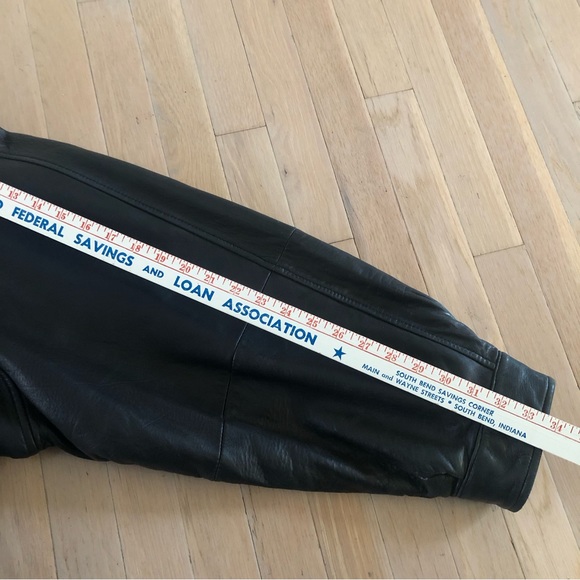 Hugo Boss Black Soft Leather Removeable Sheepskin Collar Bomber Jacket Men's 46 - Picture 15 of 16